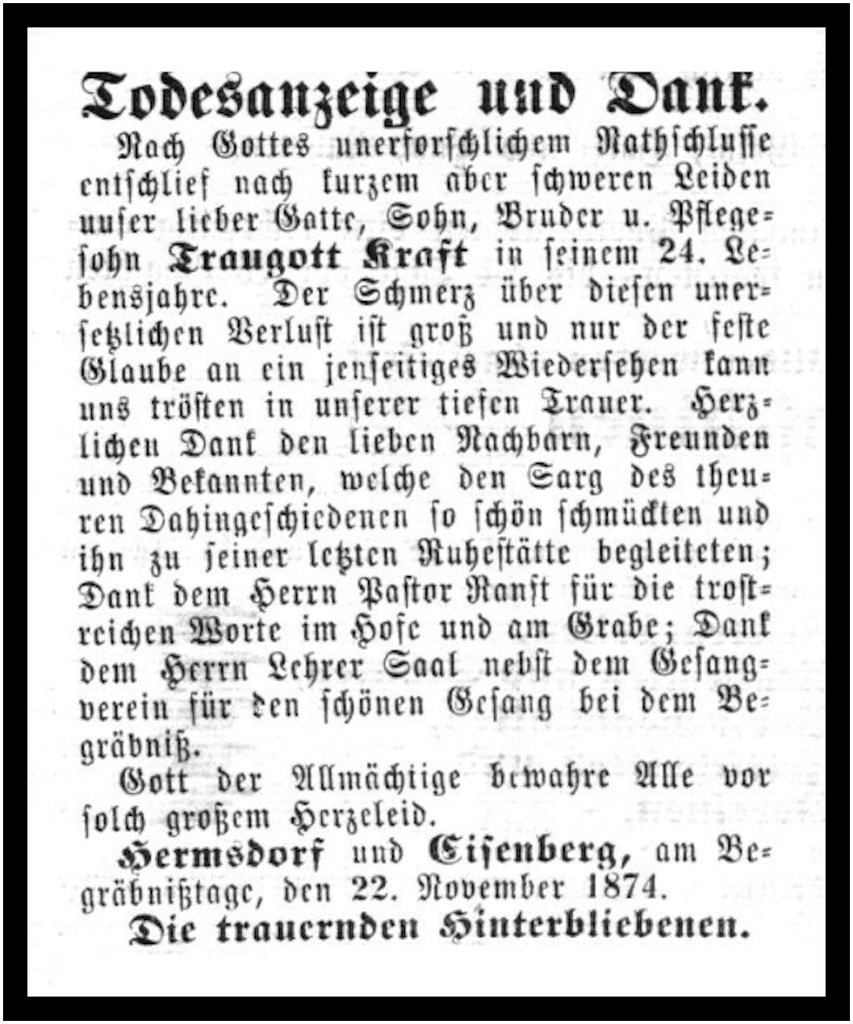 1874-11-22 Hdf Trauer Kraft